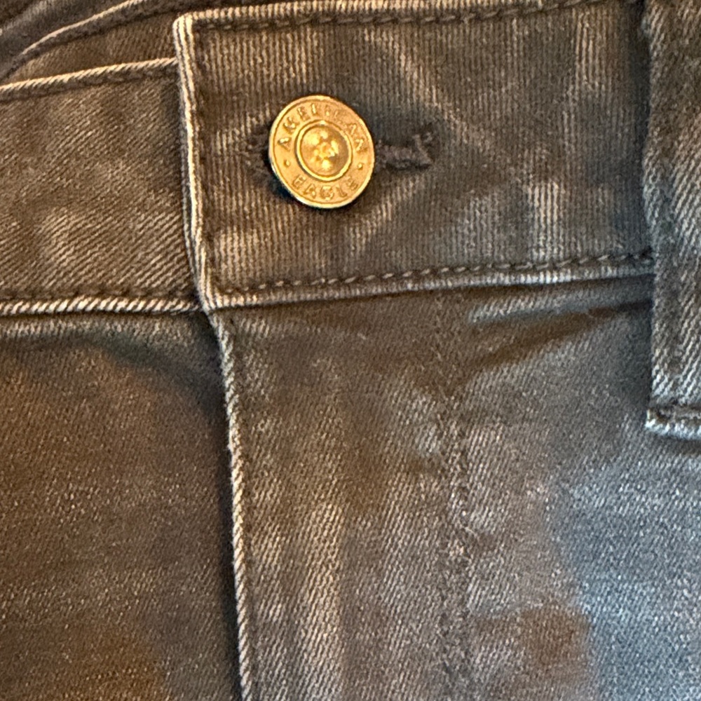 American Eagle Outfitters Black High Rise Skinny Kick Jeans - Picture 7 of 7